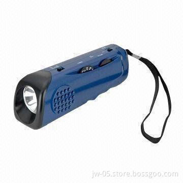 Promotional Torch with Siren Alarm Function and AM/FM Radio